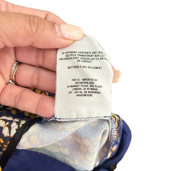 Anthropologie Cartonnier Collete Wide Pants Motif Cropped Women’s Size 0 - Picture 8 of 12